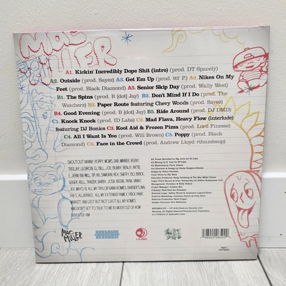 Mac Miller K.I.D.S. Translucent Yellow Colored 2LP Vinyl - Picture 2 of 2